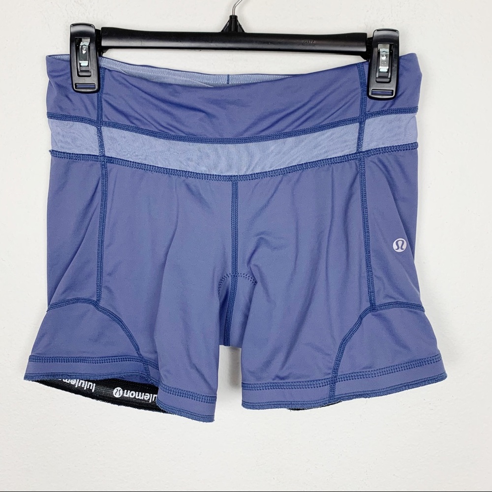 Lululemon Wet Dry Warm Padded Cycling Shorts Sz 6